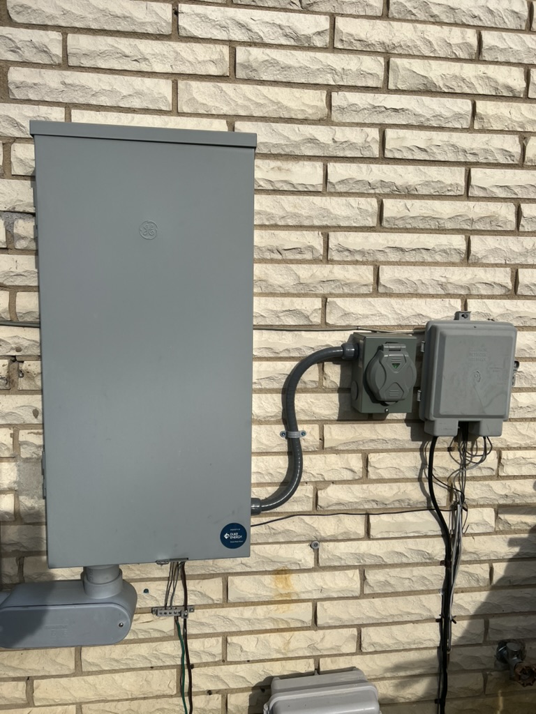 Temporary generator connection to main meter